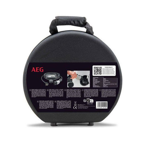 Chargeur portable véhicule électrique & hybride - AEG - Type 2 - Monophasé, 16A, 230V AC - Prise secteur 230V européen - L : 5m.