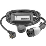 Chargeur portable véhicule électrique & hybride - AEG - Type 2 - Monophasé, 16A, 230V AC - Prise secteur 230V européen - L : 5m.