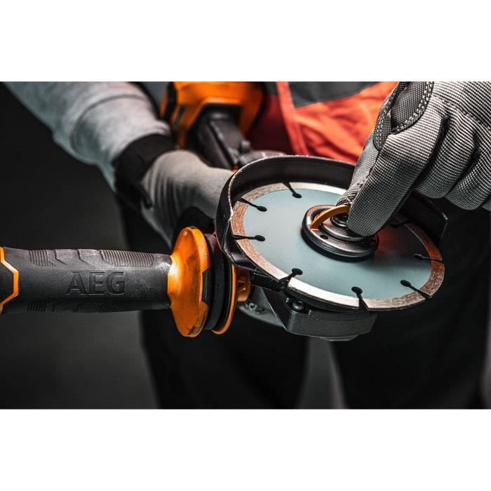 AEG - Meuleuse 125 mm 18V BRUSHLESS, 11000 tr/min - 2 batteries Pro lithium 5,0 Ah HD, chargeur, en coffret - BEWS18-125BL LI-502C