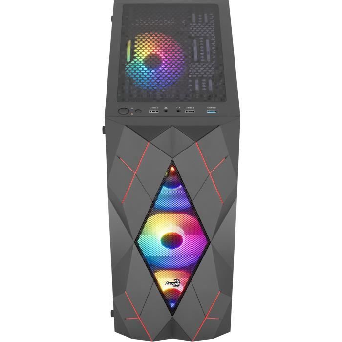 BoÓtier PC - AEROCOOL - Volcan G v1 (Noir) - Moyen tour - Format ATX - Sans alimentation