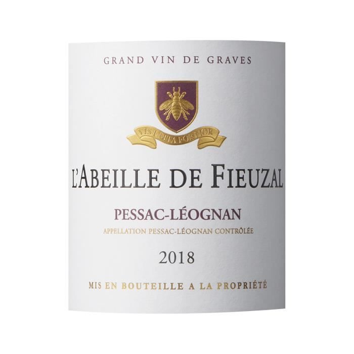 Magnum L'abeille de Fieuzal 2018 Pessac-Léognan - Vin rouge de Bordeaux