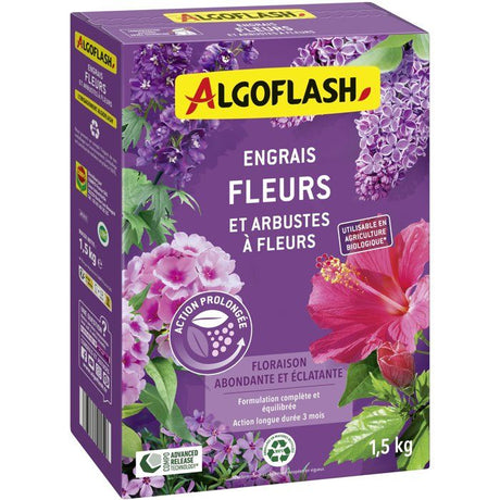 Engrais fleurs - ALGOFLASH - Fleurs & arbustes a fleurs - 1,5 kg - UAB