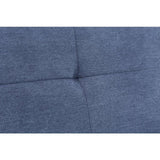 Canapé convertible - 3 places - AGATHE - Tissu Bleu Chambray - 180 x 74 x 72 cm