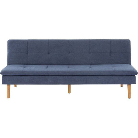 Canapé convertible - 3 places - AGATHE - Tissu Bleu Chambray - 180 x 74 x 72 cm