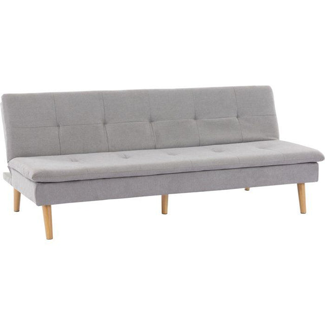 Canapé convertible - 3 places - AGATHE - Tissu Gris Greige - 180 x 74 x 72 cm