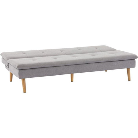 Canapé convertible - 3 places - AGATHE - Tissu Gris Greige - 180 x 74 x 72 cm