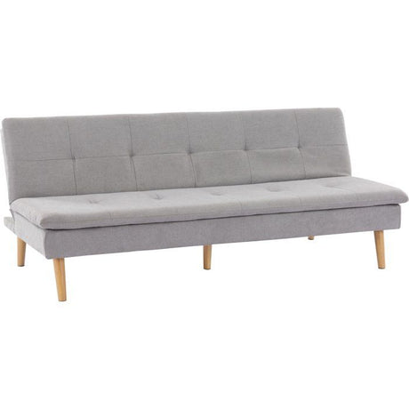 Canapé convertible - 3 places - AGATHE - Tissu Gris Greige - 180 x 74 x 72 cm