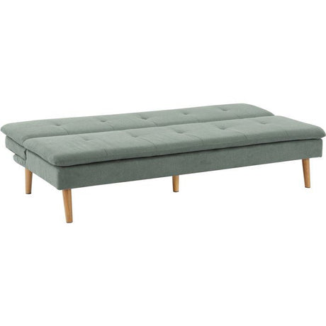 Canapé convertible - 3 places - AGATHE - Tissu Vert feutré - 180 x 74 x 72 cm