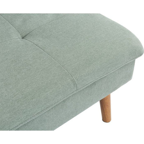 Canapé convertible - 3 places - AGATHE - Tissu Vert feutré - 180 x 74 x 72 cm