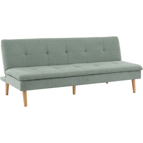 Canapé convertible - 3 places - AGATHE - Tissu Vert feutré - 180 x 74 x 72 cm
