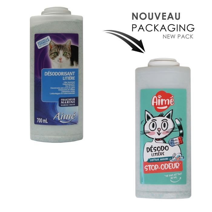 AIME DÈsodorisant pour litiere marine 700ml - Pour chat