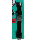 Collier pour chat - AIME - Velours Noir - Nylon, motifs rouges/blancs, grelot argenté