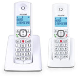 Téléphone sans fil - ALCATEL - F530 Duo - 2 combinés, blocage d'appels, mains libres, 2 mémoires directes, Blanc/Gris