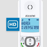 TÈlÈphone sans fil - ALCATEL - F530 Duo - 2 combinÈs, blocage d'appels, mains libres, 2 mÈmoires directes, Blanc/Bleu