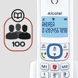 Téléphone sans fil - ALCATEL - F530 Voice - Répondeur, blocage d'appels, mains libres, 2 mémoires directes, Blanc/Bleu