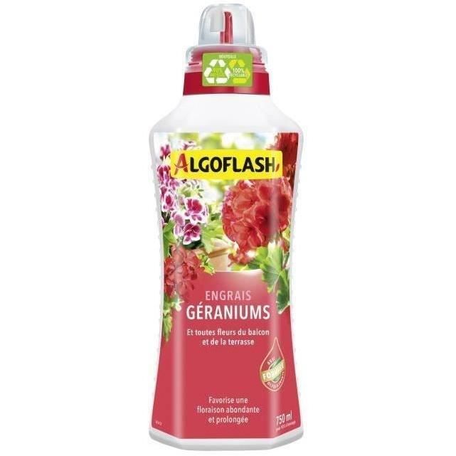 Engrais Géraniums et Toutes Fleurs de Balcon - ALGOFLASH NATURASOL - 750 mL