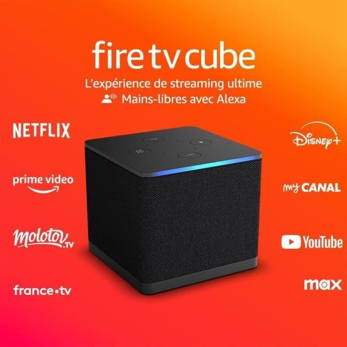 Fire TV Cube - AMAZON - Avec Alexa - Wifi 6E - 4K Ultra HD - Noir