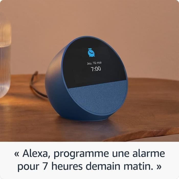 Réveil connecté - AMAZON - ECHO SPOT - Écran 2,83 - Son de qualité - Contrôle vocal