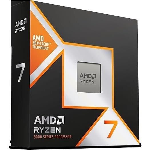 Processeur - AMD - Ryzen 7 9800X3D - 4.7 GHz, 8 coeurs, 104 MB L2 & L3, AM5