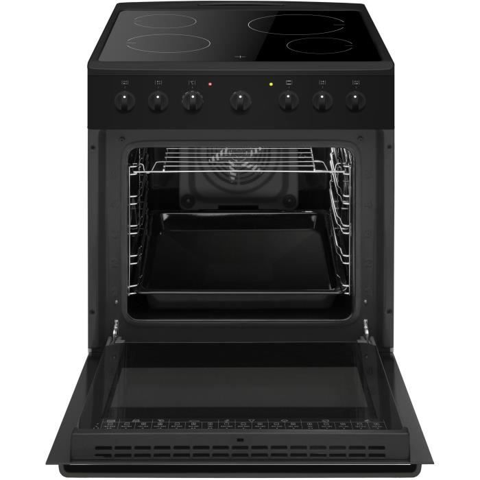 Cuisiniere vitrocéramique - AMICA - ACV6003RN - 4 feux - 1500 W - 60 cm - Noir