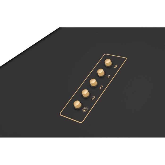 Hotte retro décorative murale - AMICA - OKC6212RA - 76/104 x 60 x 50 cm - Noir