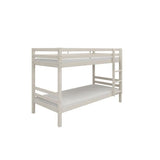 Lits superposés séparables enfant - 2x90x200 cm - Pin massif blanc - Sommiers inclus - ANDO