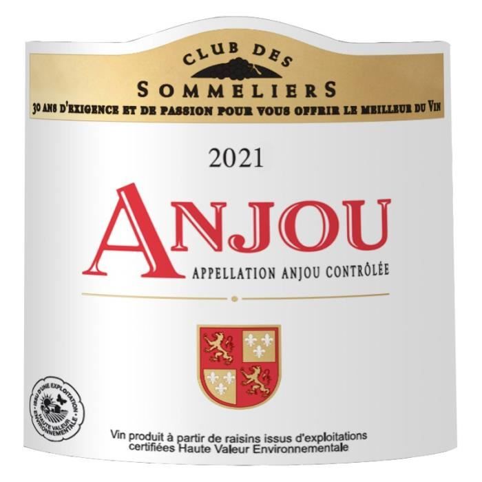 Club des Sommeliers 2021 Anjou - Vin rouge de Loire