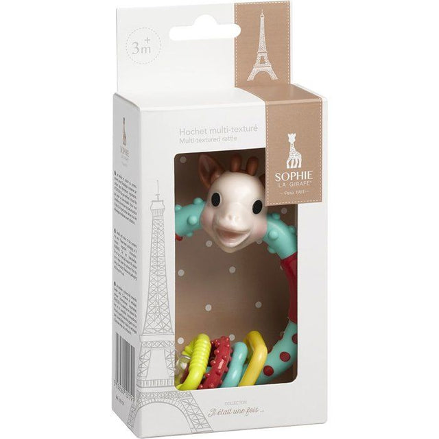 Hochet - SOPHIE LA GIRAFE - Multi-textures - Billes sonores - Formes a manipuler