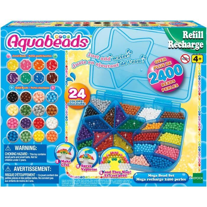 La mÈga recharge 2400 perles - AQUABEADS - 31502 - 24 couleurs