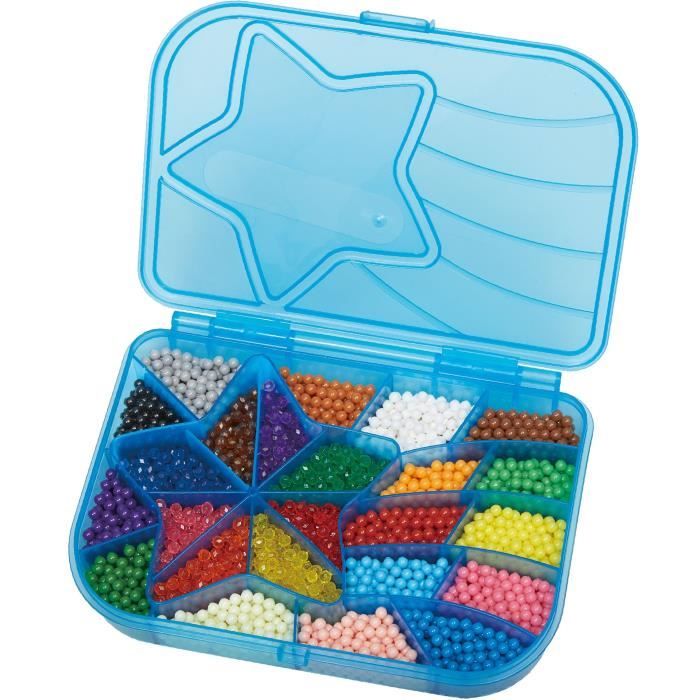 Aquabeads Méga recharge 2400 perles,  perles qui collent avec de l'eau, 31502, 24 couleurs, des 4 ans