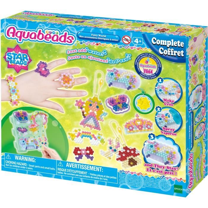 Coffret AQUABEADS - Mes accessoires fÈÈriques a crÈer - 820 perles - Enfant Fille - Des 4 ans