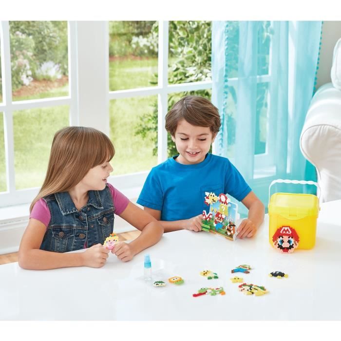 Aquabeads La box Super Mario, Jouet, perles qui collent avec de l'eau, Convient aux enfants a partir de 4 ans