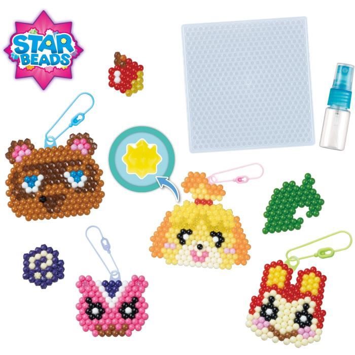 Aquabeads kit Animal Crossing: New Horizons, 800 perles de différentes formes et couleurs, perles qui collent avec de l'eau, 31832,