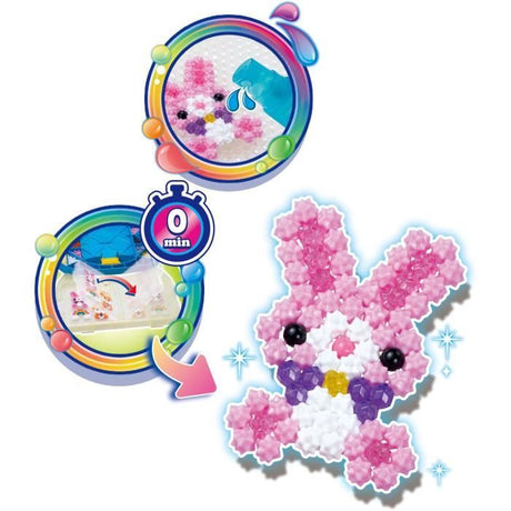 Aquabeads Mallette d'initiation 900 perles de différentes formes et couleurs, perles qui collent avec de l'eau, Des 4 ans