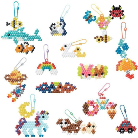 Aquabeads Mes porte-clés et suspensions, Coffret création, perles qui collent avec de l'eau, 35025, des 4 ans