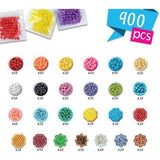 Aquabeads L'atelier d'initiation, Coffret 900 perles de 25 couleurs, perles qui collent avec de l'eau, 35087, Des 4 ans