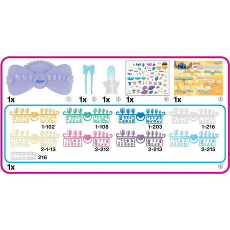 Mon kit de manucure - AQUABEADS - Stitch - 40 ongles - Stickers