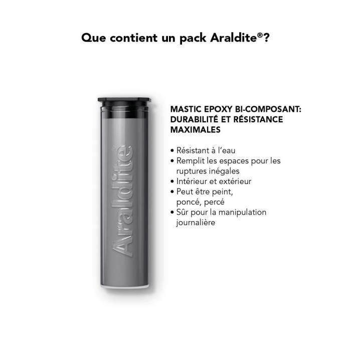 Pâte époxy réparatrice - CYANOLIT - Araldite - Pâte - 50 g - Idéale pour réparations et rebouchages
