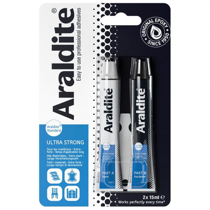 Colle époxy bi-composant - CYANOLIT - Araldite - 2 x 15 ml - Prise longue - Haute résistance