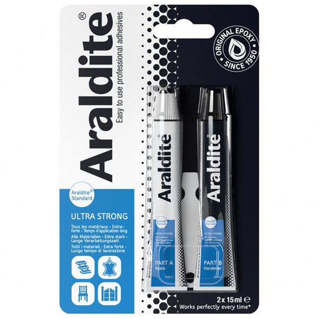 Colle époxy bi-composant - CYANOLIT - Araldite - 2 x 15 ml - Prise longue - Haute résistance