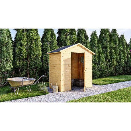 Abri de jardin en bois - Pin brut - 1,86 m˛ - Panneaux de 12 mm