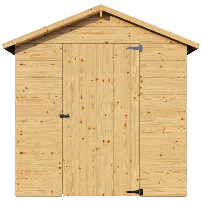 Abri de jardin en bois - Pin brut - 1,86 m˛ - Panneaux de 12 mm