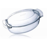 Cocotte - PYREX - 1450076 - Ovale - En verre borosilicate - 38 x 23 cm - capacité totale de 5,8L