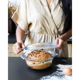 Cocotte - PYREX - 1450074 - Ronde - En verre borosilicate - 5,1 litres - Adapté au congélateur et micro-ondes