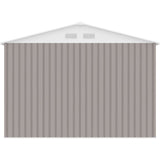 URANUS Abri de jardin en mÈtal 8,84 m≤ - 277 x 319 x 202 cm - Kit d'ancrage inclus, 2 portes coulissantes - Taupe