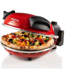 Four a Pizza Èlectrique ARIETE - Rouge - Pierre rÈfractaire - 1200W - Diametre 33cm - TempÈrature max 400∞C