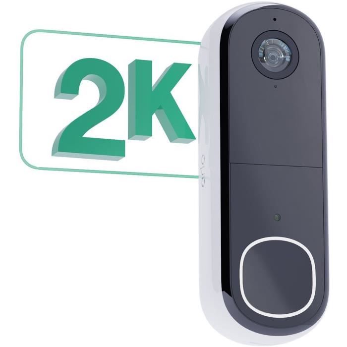 Sonnette Vidéo - ARLO - AVD4001-100EUS - Connexion directe au Wi-Fi - Son de sirene intégré