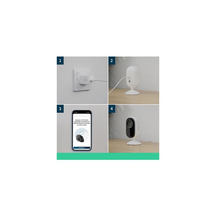 Caméra de surveillance - ARLO - VMC3260-100EUS - Résolution 2K - Vision nocturne couleur - Autonomie 6 mois