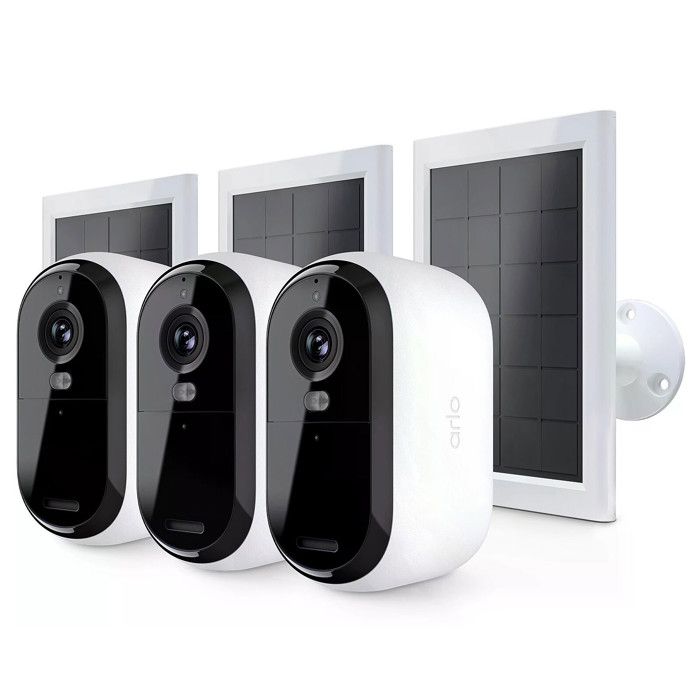 ARLO Caméra de surveillance Pack 3 caméras Essential 2k + 3 Panneaux solaires