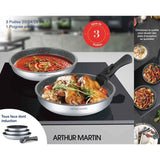 Batterie de cuisine - Tous feux dont induction - Arthur Martin - AM521S - Aluminium - Anti-adhérent - 3 pieces - Poignée amovible
